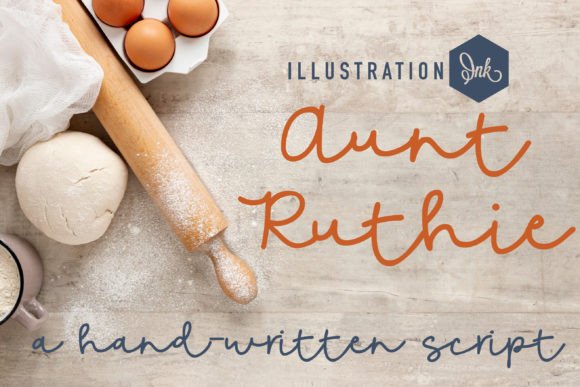 Discover Aunt Ruthie: A Charming Handwritten Font