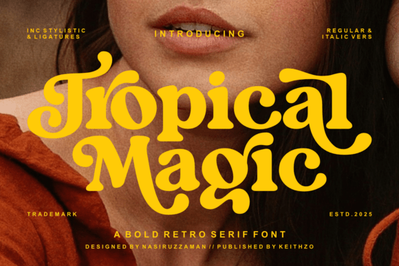 Tropical Magic: A Groovy Serif for Retro Designs