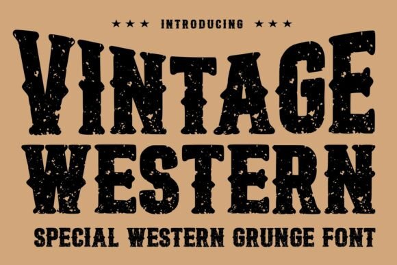 Vintage Western: A Bold Typeface for Authentic Designs