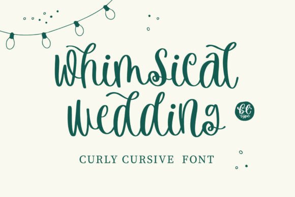 Whimsical Wedding Font: A Sweet and Curly Typeface
